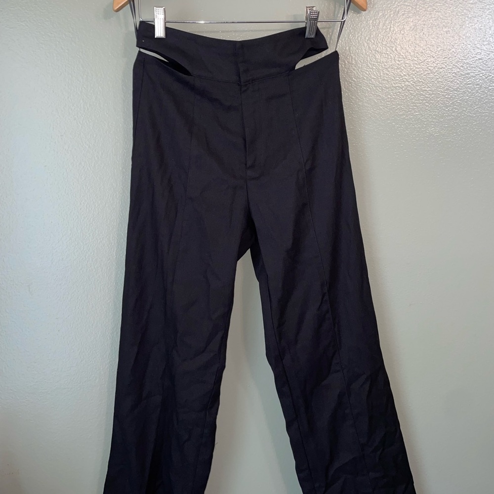 Princess Polly Alexia Wide Leg Pants Black NWOT - Picture 2 of 14